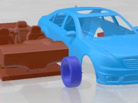 Mercedes S65 AMG 2006 Printable Car 3D Print Model