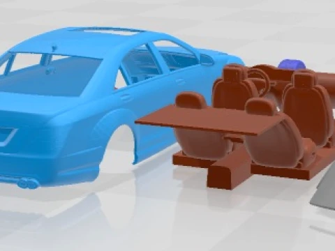 Mercedes S65 AMG 2006 Printable Car 3D Print Model