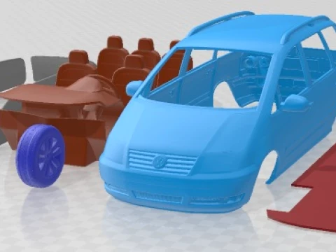 Volkswagen Sharan 2004 Printable Car 3D Print Model