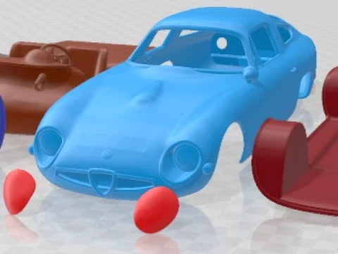 Alfa Romeo Giulia TZ 1963 Printable Car 3D 打印模型