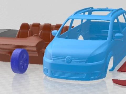 Volkswagen Cross Touran Minivan 2011 Printable Car 3D 打印模型
