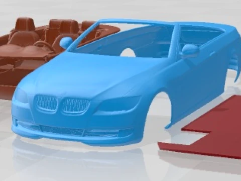 3 Serisi E93 Cabrio 2011 Yazdırılabilir Araba 3D Baskı Modeli
