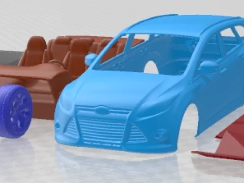 Focus Estate 2011 Printable Car 3D Print Model