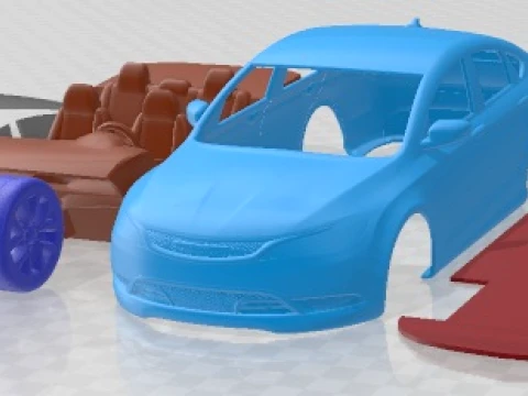 Chrysler 200 2015 Printable Car Modello di stampa 3D