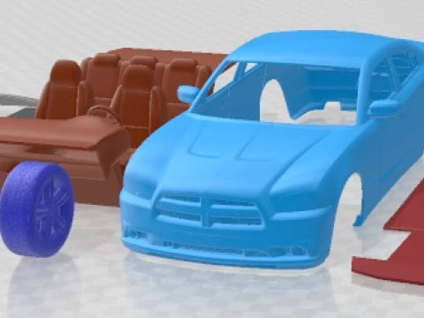 Dodge Charger 2012 Printable Car Modello di stampa 3D