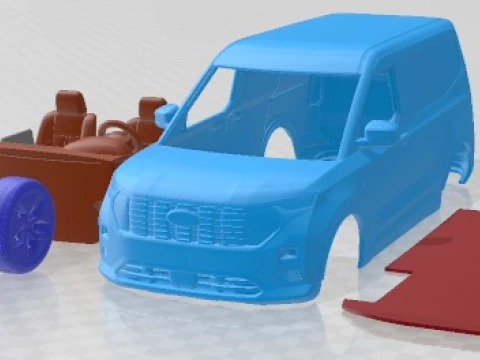 Transit Courier Active 2024 Yazdırılabilir Minib&uuml;s 3D Baskı Modeli