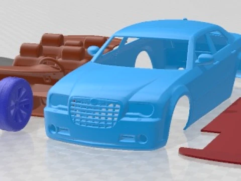 Chrysler 300C 2009 Printable Car 3D Print Model