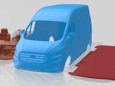 Transit Custom L2H2 2020 Printable Van 3D Print Model