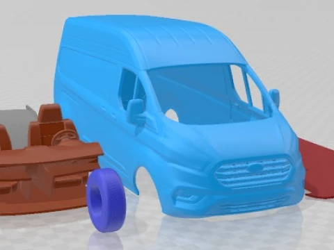 Transit Custom L2H2 2020 Printable Van 3D Print Model