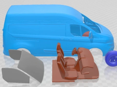 Transit Custom L2H2 2020 Printable Van 3D Print Model
