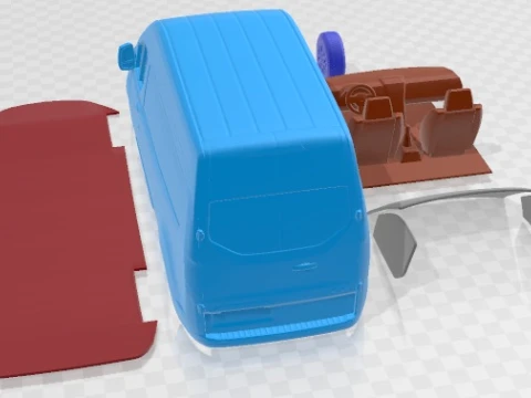 Transit Custom L2H2 2020 Printable Van 3D Print Model