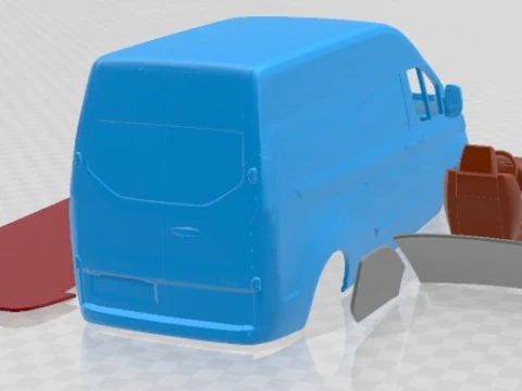 Transit Custom L2H2 2020 Printable Van 3D Print Model