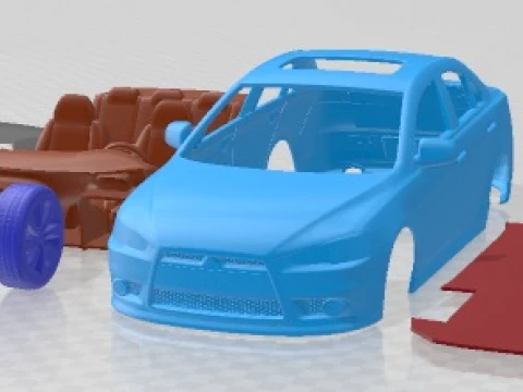 Mitsubishi Lancer GT 2008 Printable Car 3D Print Model