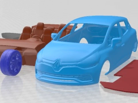 Renault Clio RS 200 2013 Printable Car 3D Print Model