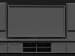 lcd tv stand and stereo speakers Modelo 3D