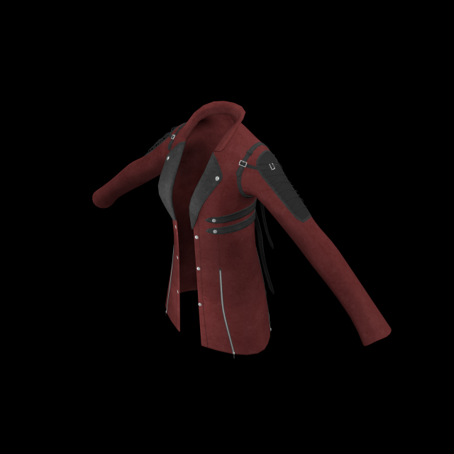red leather jacket Modelo 3D .c4d .max .obj .3ds .fbx .stl .blend 