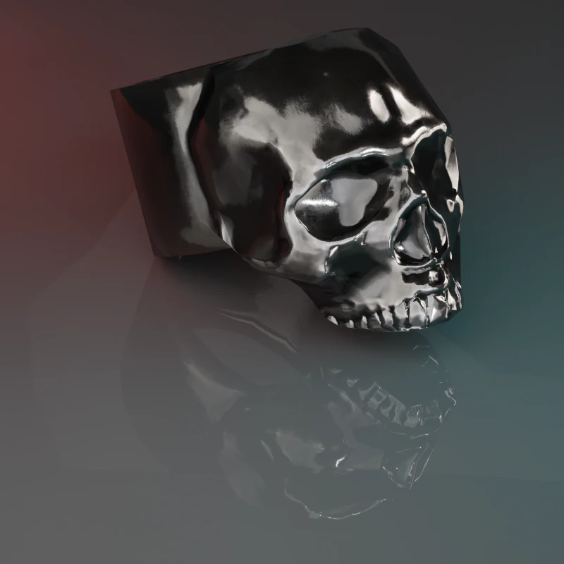Metal skull ring 3D Model .c4d .max .obj .3ds .fbx .stl .blend 