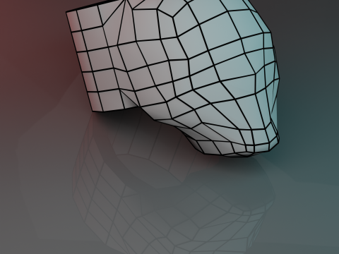Metal skull ring 3D Model