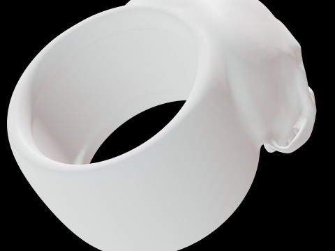 Metal skull ring 3D Model