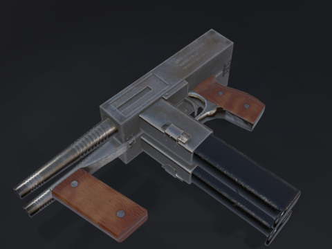 SerLea Ace - Double barrel SMG Modelo 3D