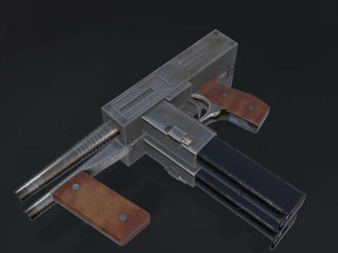 SerLea Ace - Double barrel SMG 3D Model