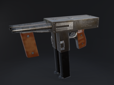 SerLea Ace - Double barrel SMG Modelo 3D