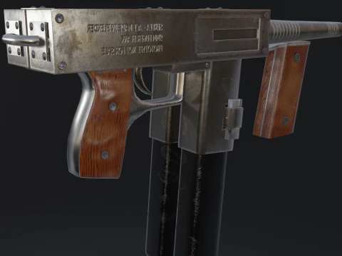 SerLea Ace - Double barrel SMG 3D Model