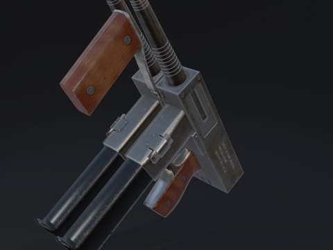 SerLea Ace - Double barrel SMG Modelo 3D