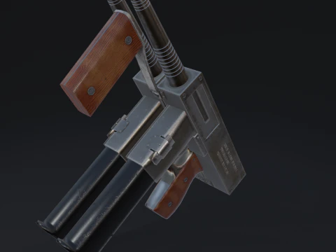 SerLea Ace - Double barrel SMG 3D Model