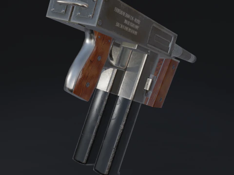 SerLea Ace - Double barrel SMG 3D Model