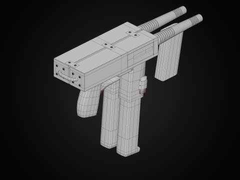 SerLea Ace - Double barrel SMG Modelo 3D