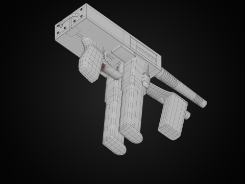 SerLea Ace - Double barrel SMG Modelo 3D