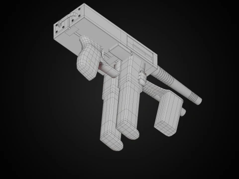 SerLea Ace - Double barrel SMG 3D Model