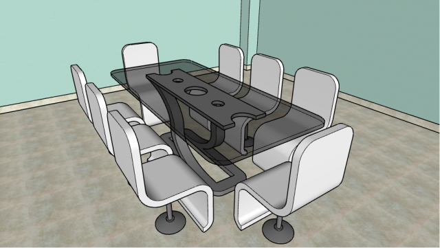 comedor 8 personas 3D Модель .c4d .max .obj .3ds .fbx .stl .blend 