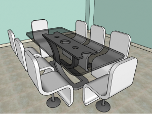 comedor 8 personas 3D 모델