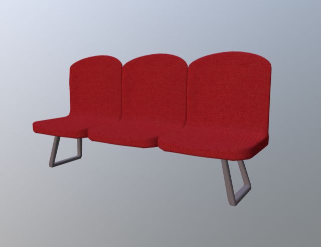 simple bench 3D-Modell .c4d .max .obj .3ds .fbx .stl .blend 