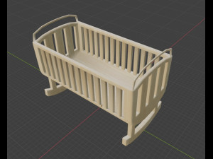 baby cot 3D 모델