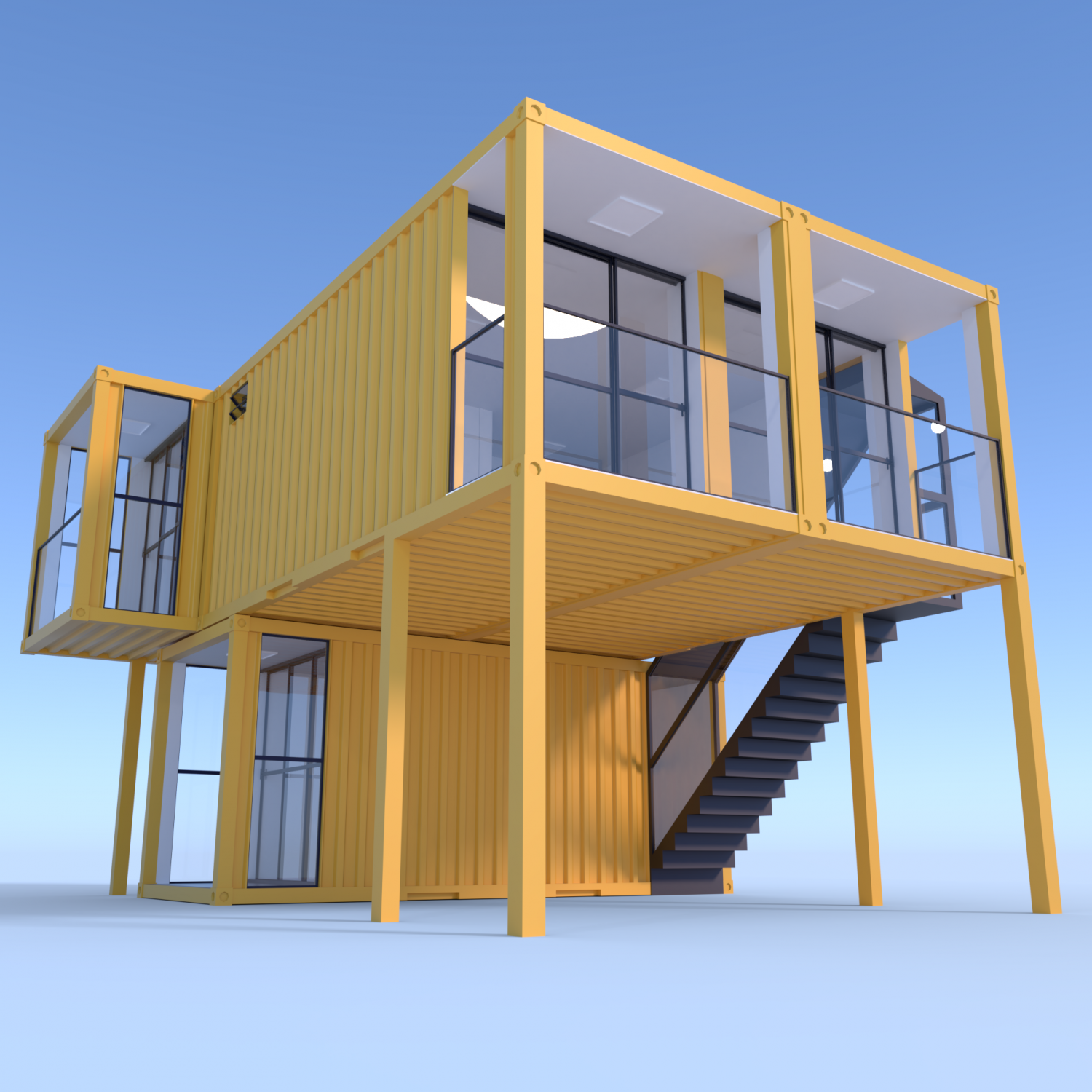 Container House 3d Model Free Download