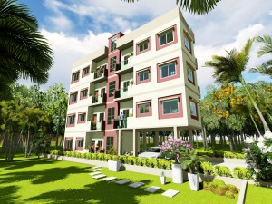 4 floor building 3D Model