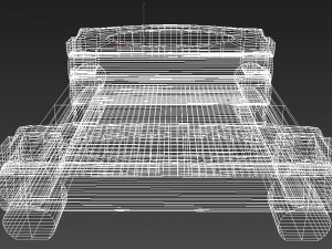 highland-style wooden bed 3D मॉडल