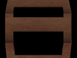 wooden bedside table 3D Model