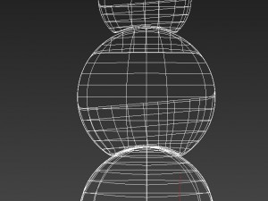 wooden bedside table 3D-Modell