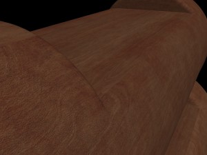 wooden bedside table 3D-Modell