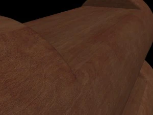 wooden bedside table 3D Model