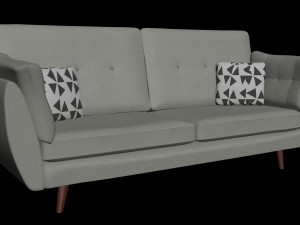sofa and pillows Modèle 3D