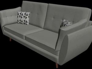 sofa and pillows 3D Model