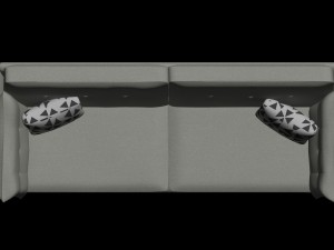 sofa and pillows Modèle 3D