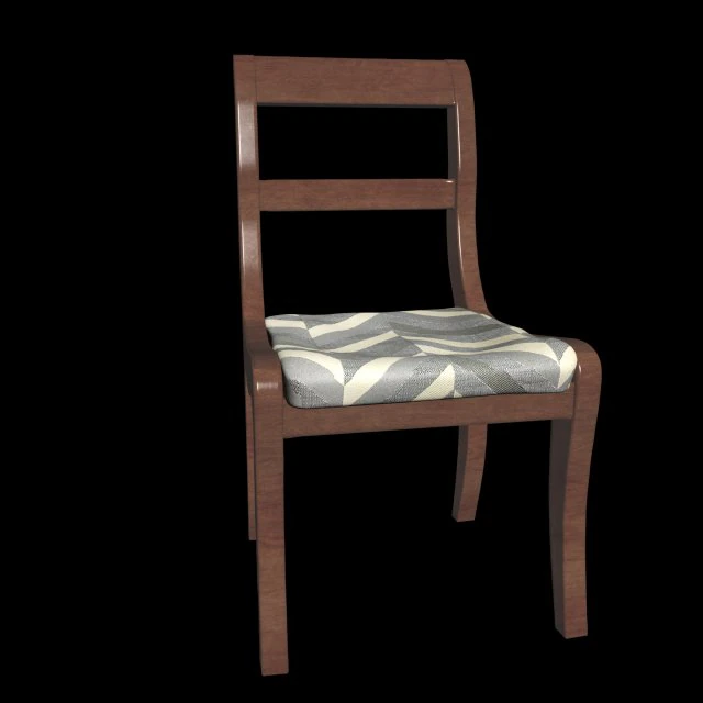wooden chair 3D Model .c4d .max .obj .3ds .fbx .stl .blend