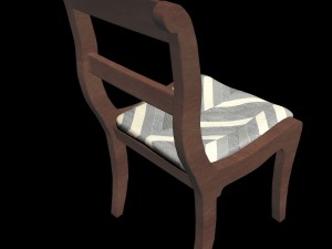 wooden chair Modèle 3D
