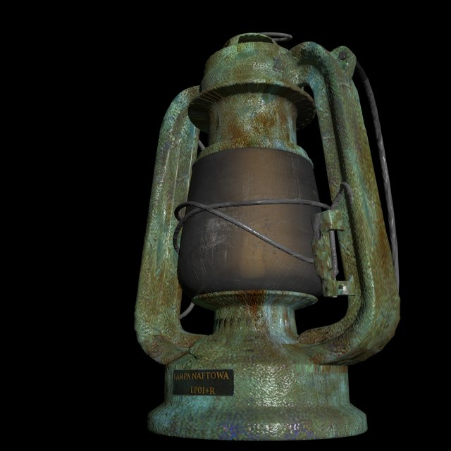 oil glass lamp retro vintage old antique Model 3D .c4d .max .obj .3ds .fbx .stl .blend 